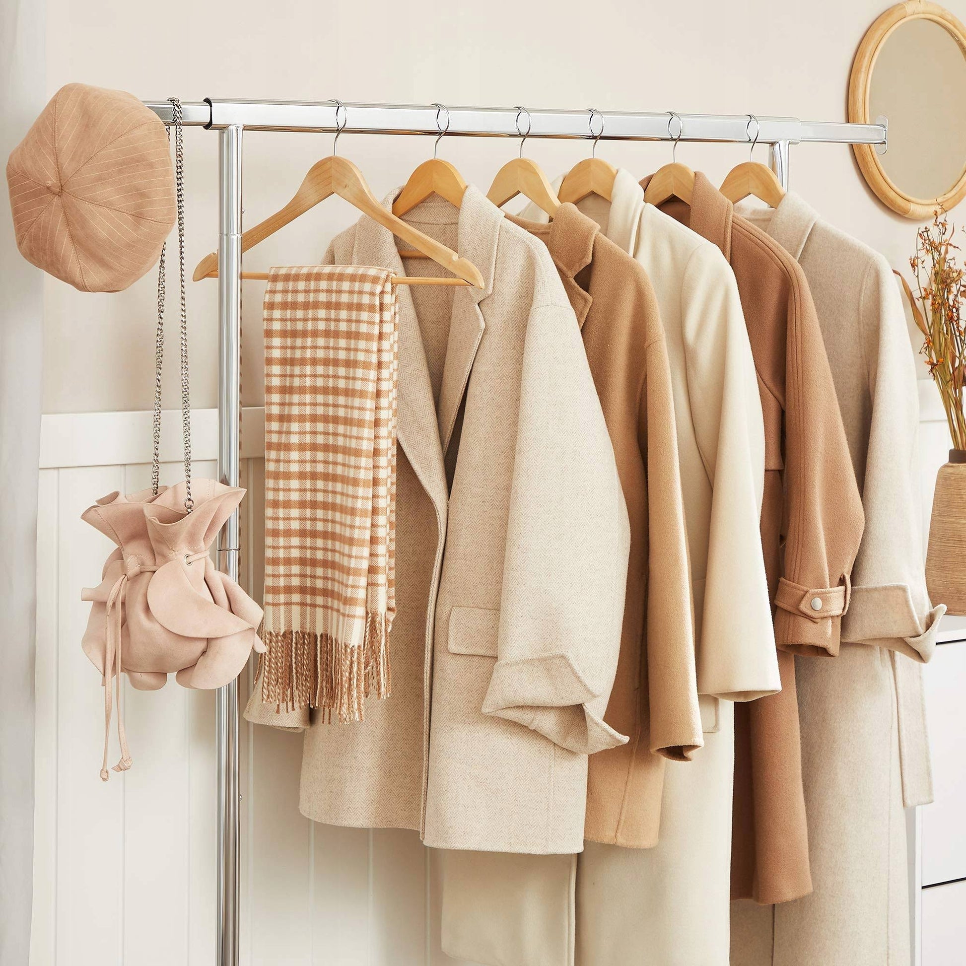 garment rack with wheels