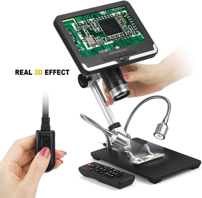Adjustable LED lights on microscope