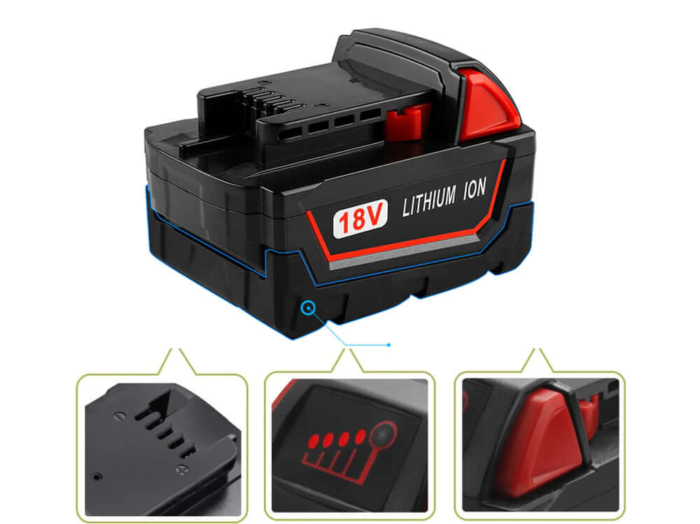 2 x Milwaukee M18 4.0AH Battery Replacement - The Shopsite