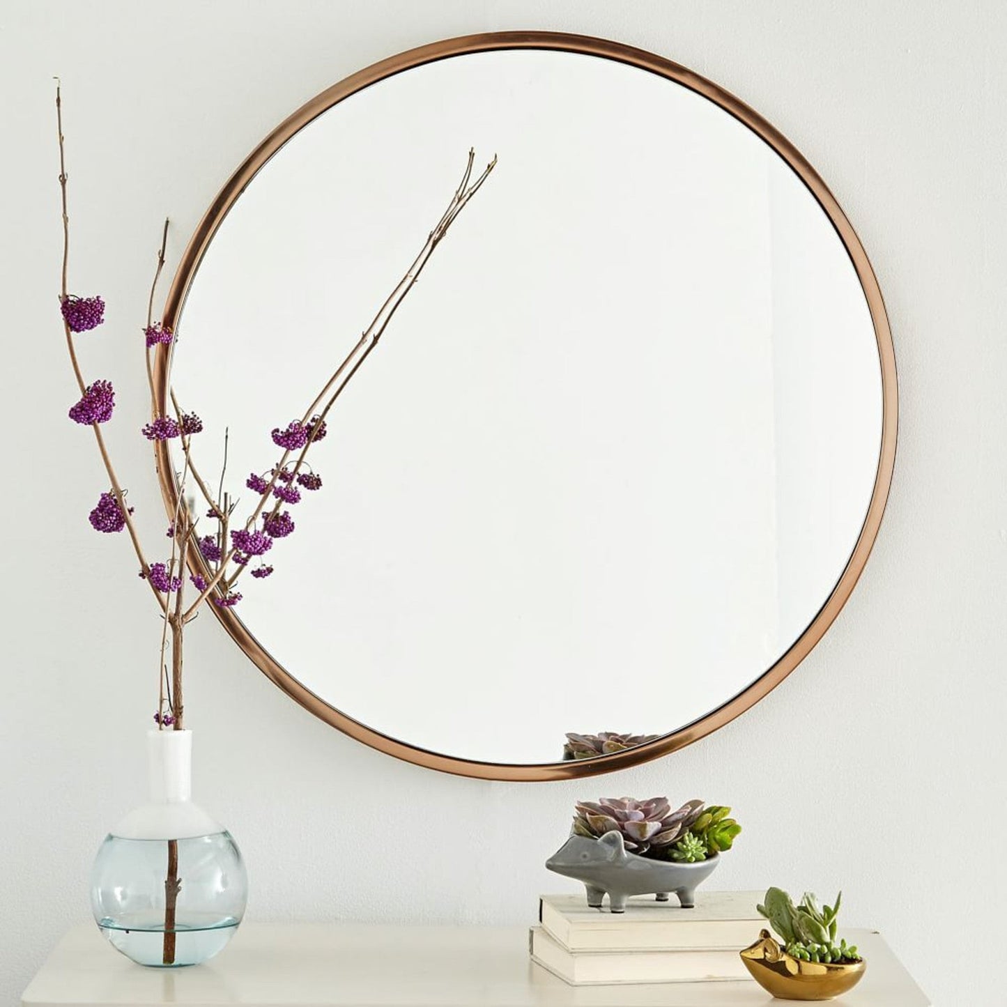 Round Wall Mirror Bathroom Mirror 60CM
