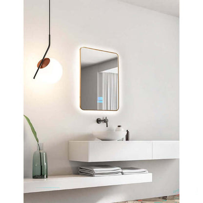 Square LED wall mirror 60x90cm