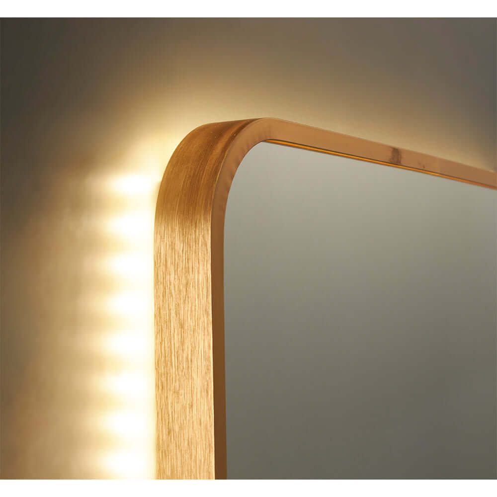 Wall mirror with defogging feature
