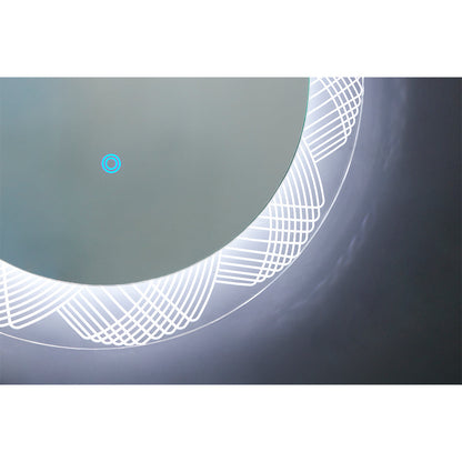 Bathroom LED Mirror Round Frameless 60CM