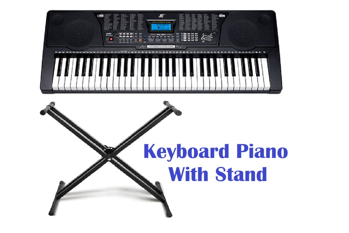 Electronic Keyboard Piano and Piano Stand