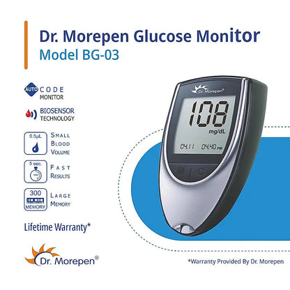 Dr. Morepen Blood Glucose Meter with 50 Strips