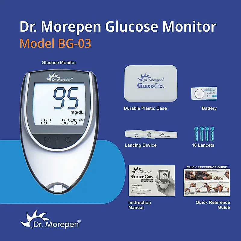 Dr. Morepen Blood Glucose Meter with 50 Strips