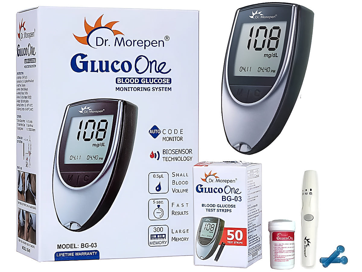 Dr. Morepen Blood Glucose Meter with 50 Strips