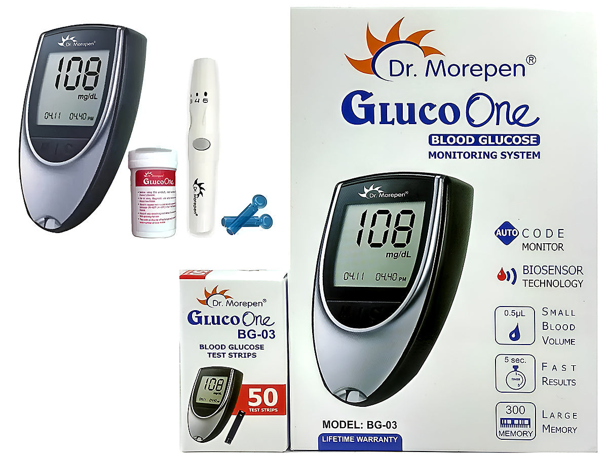 Dr. Morepen Blood Glucose Meter with 50 Strips