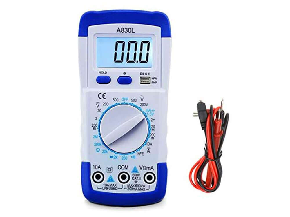 Multimeter measuring voltage