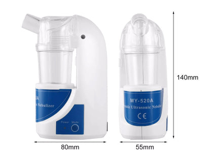 Compact nebulizer device white and blue