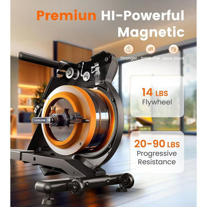 Magnetic Rowing Machine Fitness Machine Double Track