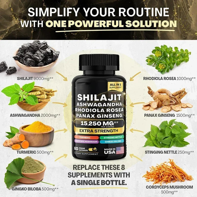 Shilajit 60 Capsules Vitality Support