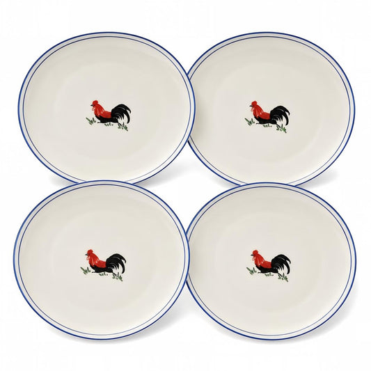 Red Rooster 10-Inch Dinner Plates – Set of 4