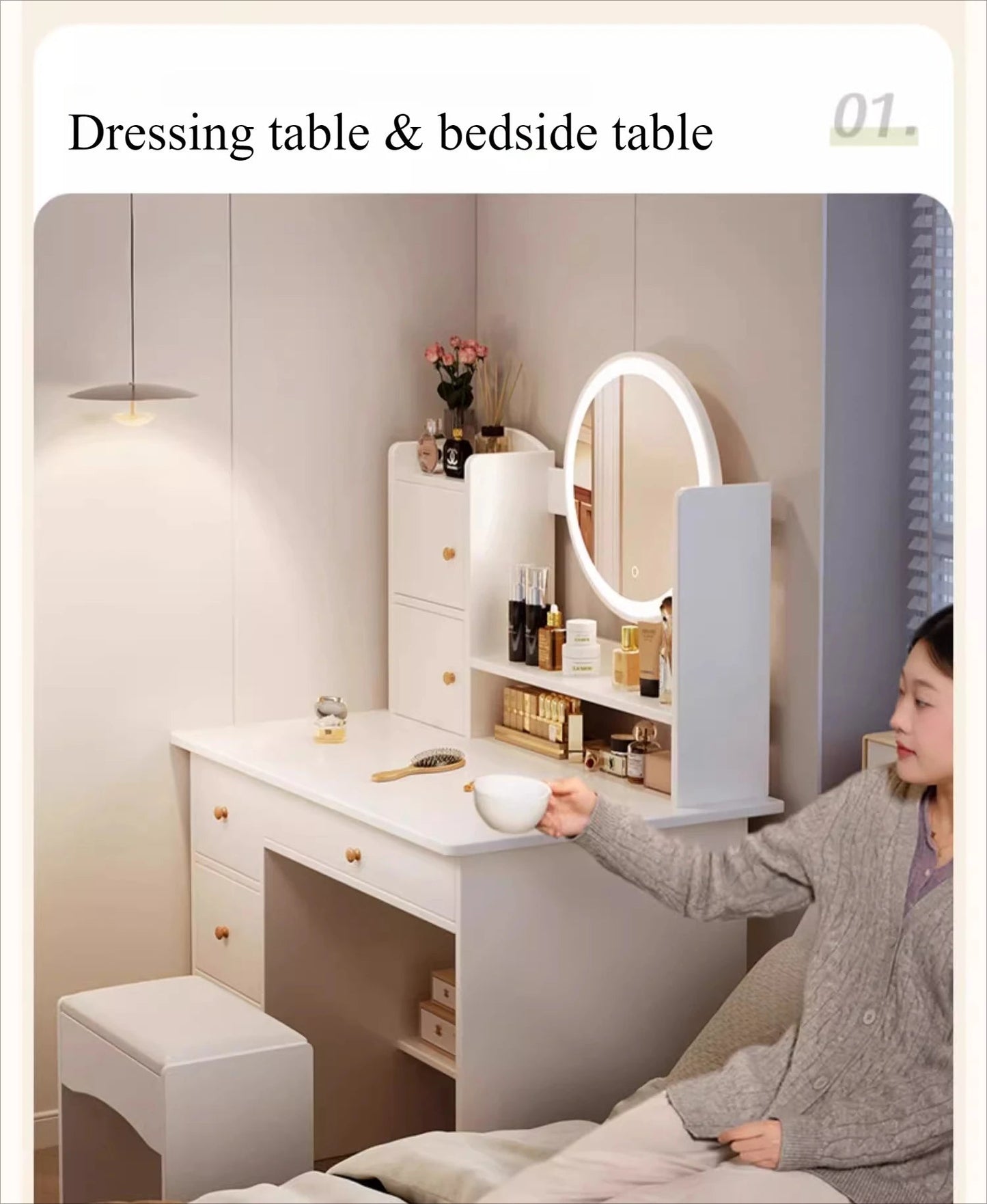 Makeup Vanity Dressing Table LED Mirror