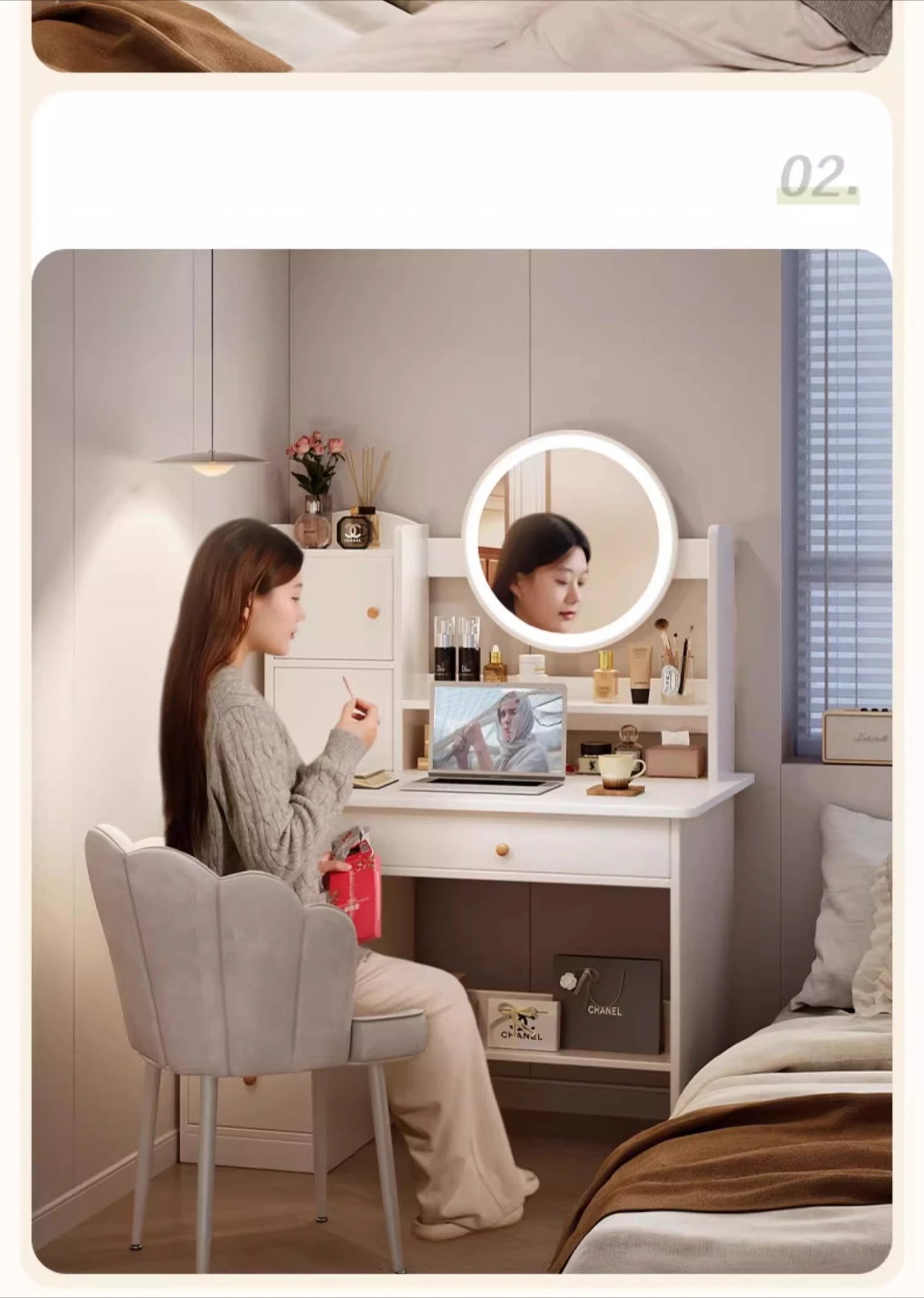 Makeup Vanity Dressing Table LED Mirror