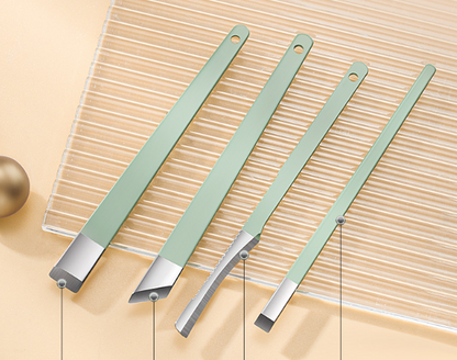 stainless steel manicure professional tool kit with a Hardshell Case Green