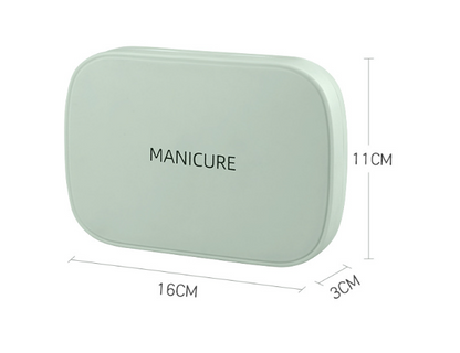 stainless steel manicure professional tool kit with a Hardshell Case Green