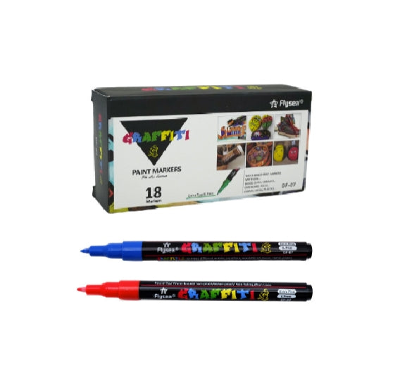 Paint Pens Paint Markers Water-Based Painting Marker Brush Tip 0.7mm