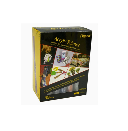 48pcs Acrylic Paint Markers Pens Water-Based Painting Marker