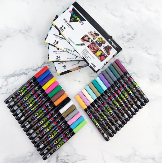 Paint Pens Paint Markers Water-Based Painting Marker Brush Tip 0.7mm