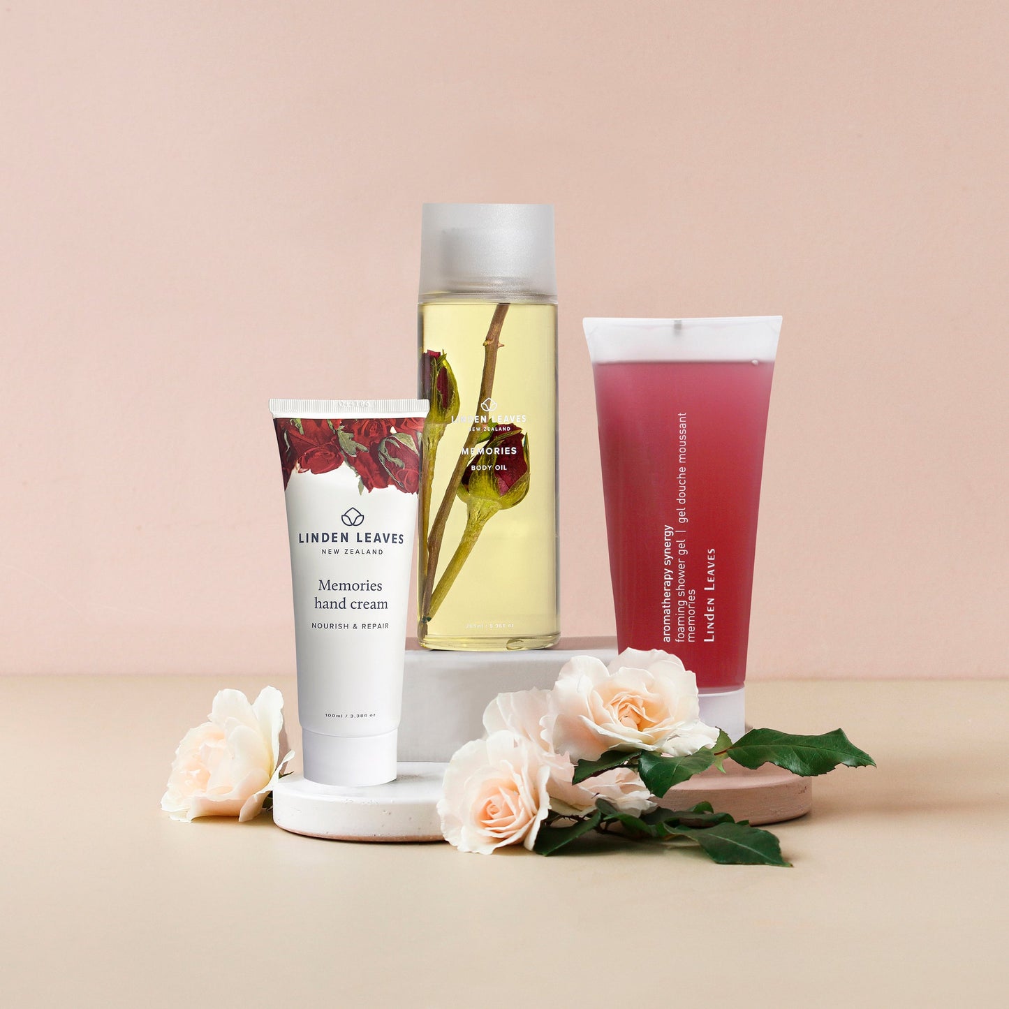 Memories Body Oil 265ml & matching Shower Gel & Hand Cream