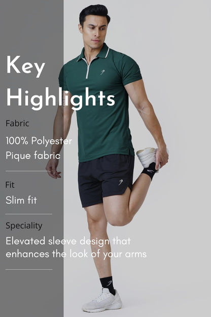 Stride Polo T-shirt Green