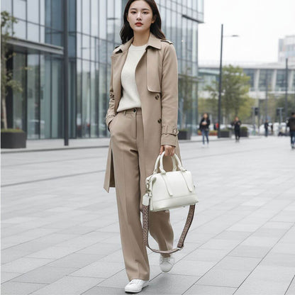 Metro Classic Ivory White Leather Shoulder Bag
