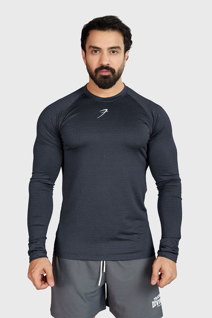 Midnight Fullsleeves T-shirt Dark Grey
