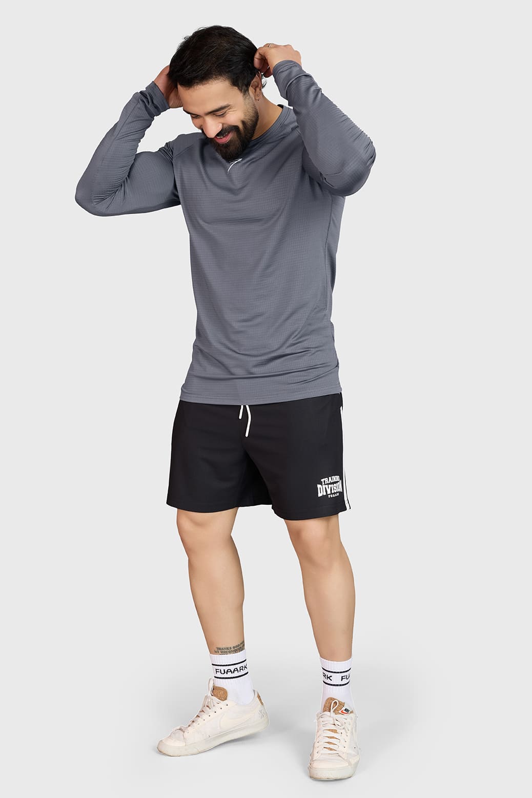 Midnight Fullsleeves T-shirt Light Grey