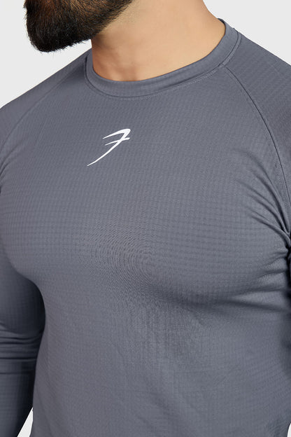 Midnight Fullsleeves T-shirt Light Grey