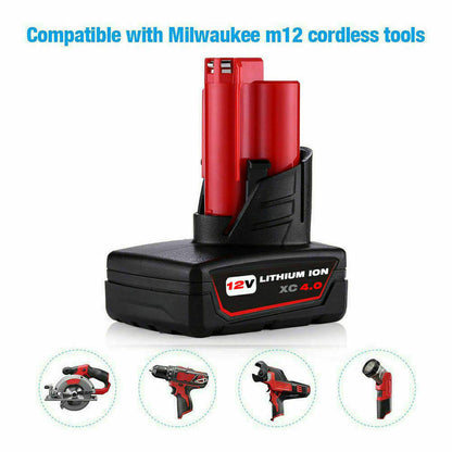 Compatible Replacement Milwaukee Battery M12 12V 4Ah Battery