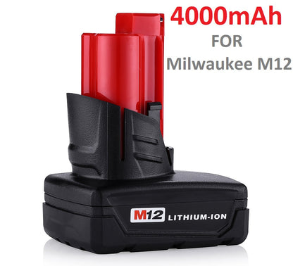 Compatible Replacement Milwaukee Battery M12 12V 4Ah Battery