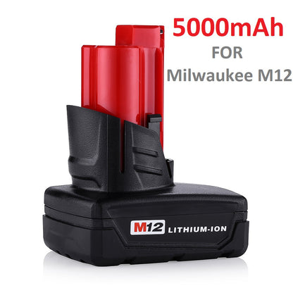 Compatible Replacement Milwaukee Battery M12 12V 5Ah Battery