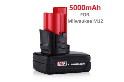 Compatible Replacement Milwaukee Battery M12 12V 5Ah Battery