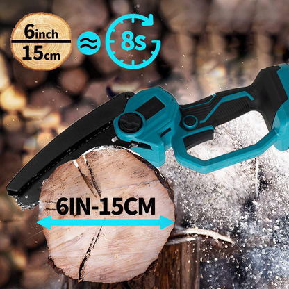 Mini Chain saw Cordless Power Chain Saws 6" with Extension Pole & Battery System