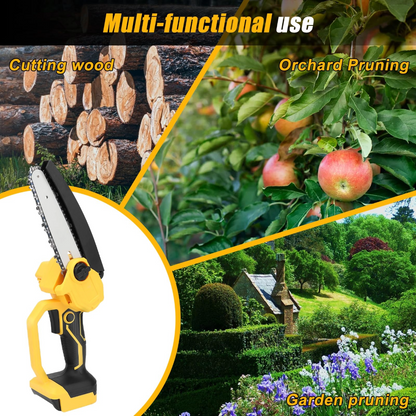 Mini Chain saw Cordless Power Chain Saws 6" with Extension Pole & Battery System