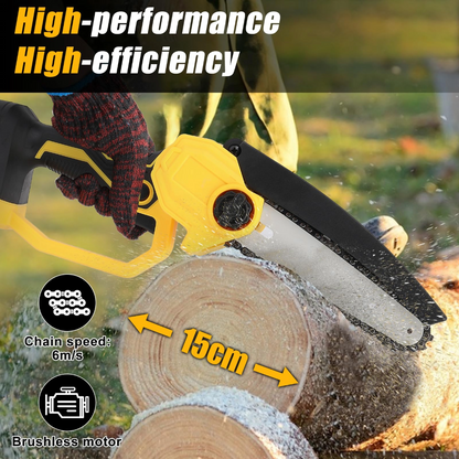 Mini Chain saw Cordless Power Chain Saws 6" with Extension Pole & Battery System