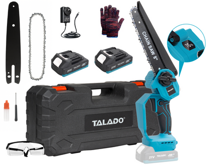 Mini Chain saw Cordless Power Chain Saws 8" with Extension Pole & Battery System