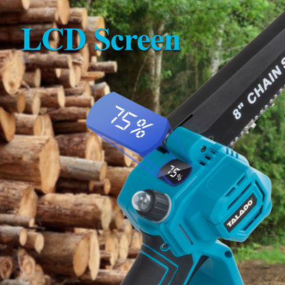 Mini Chain saw Cordless Power Chain Saws 8" with Extension Pole & Battery System