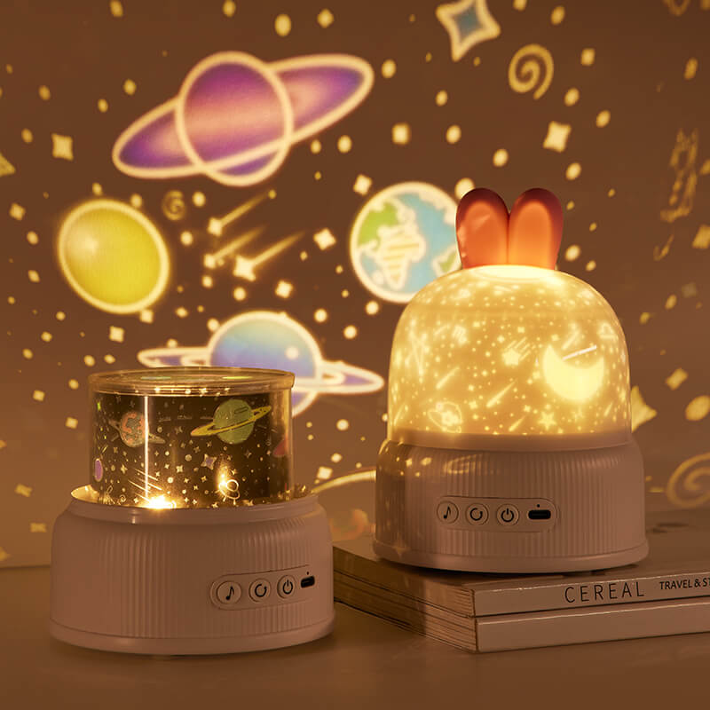 Mobie 2-in-1 Versatile Rabbit Projector Lamp & Music Box with Remote Control