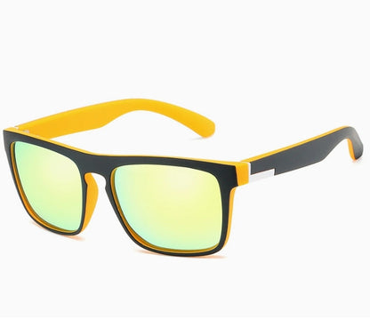 Men’s Polarized Sunglasses, Colorful Mirror Sports Sunglasses, Flexible PC Frame Eyewear