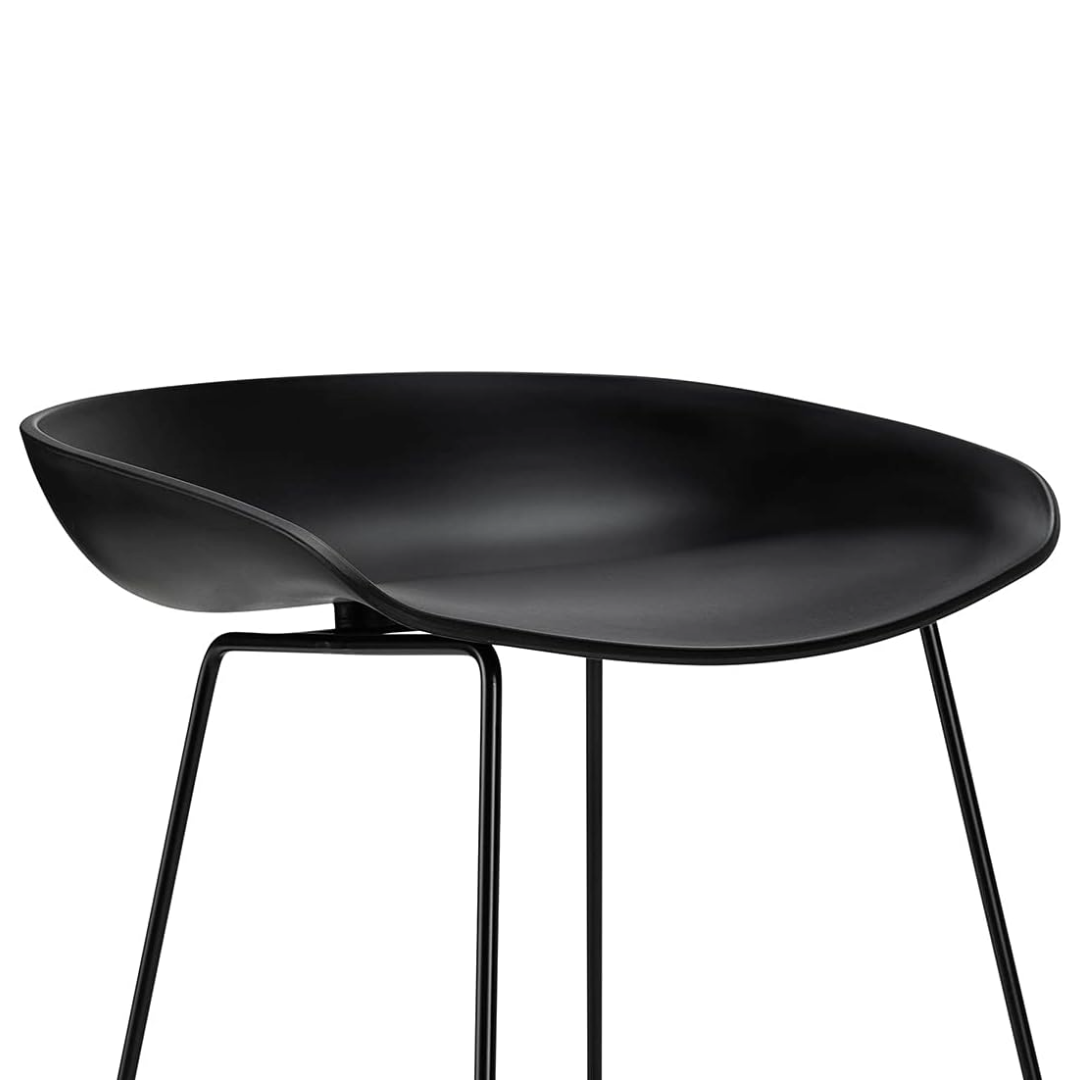 Modern Scandinavian Bar Stool Metal Leg BarStool (Slate Blue)