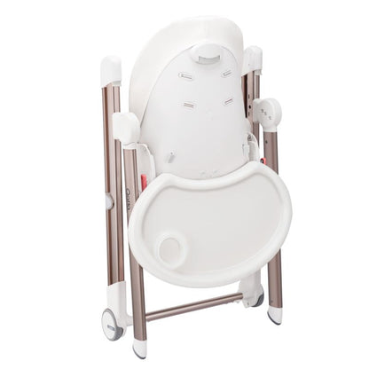 Multifunctional Adjustable Baby High Chair With Dining Table & Wheels -Orange