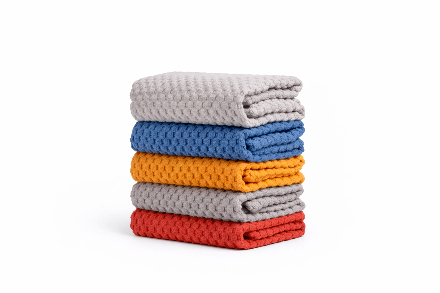 Frankly Cotton Multifunctional Microfibre Ribbed Cleaning Towels (5 Pack)