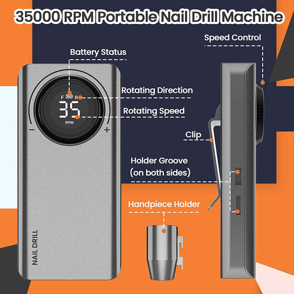 Electric Nail Drill Kit Rechargeable - The Shopsite