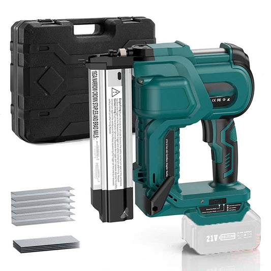 Cordless nail gun in red color