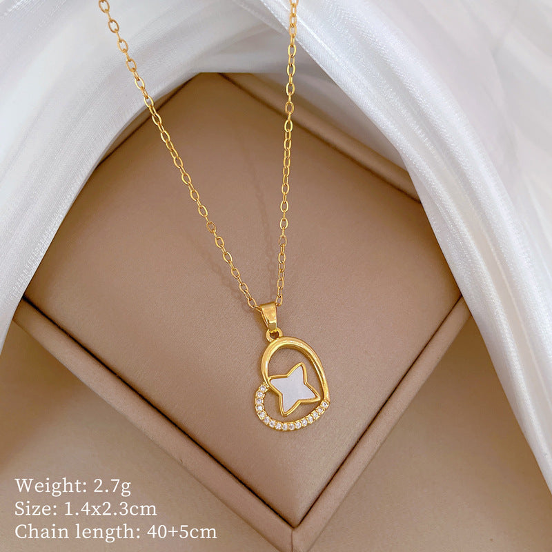 Celestia Star Gold Crystal Necklace