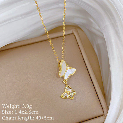 Flutter Charm Gold Butterfly Necklace