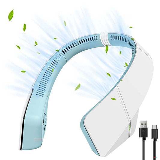 Portable rechargeable neck fan
