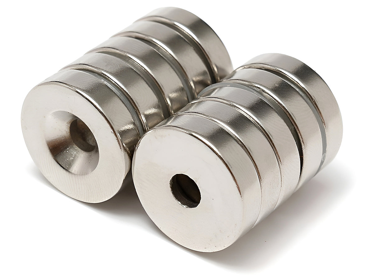 Neodymium Magnets 20mmx 5mm Hole 6mm 5PCS